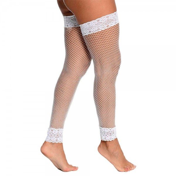 Meia Legging Arrastão Perrutextil Branca  Meia Legging Arrastão Perrutextil Branca