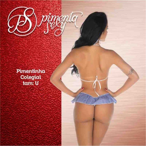 Mini Colegial - Pimenta Sexy - Azul Mini Colegial - Pimenta Sexy - Azul
