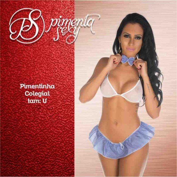 Mini Colegial - Pimenta Sexy - Azul Mini Colegial - Pimenta Sexy - Azul