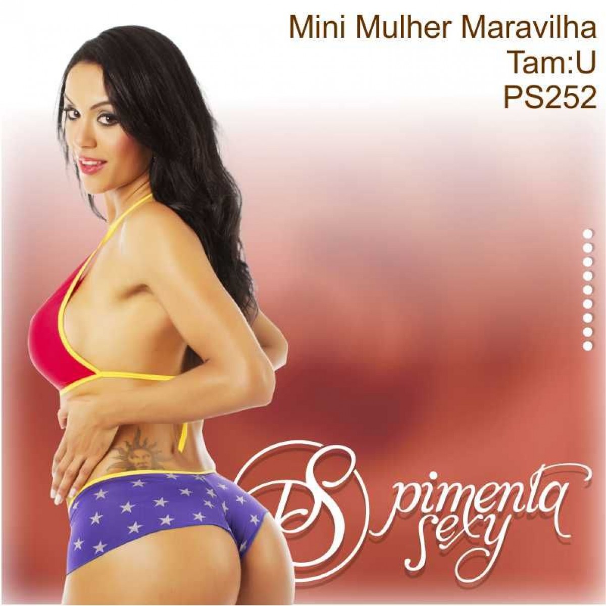 Mini Mulher Maravilha - Pimenta Sexy - Chamas do Prazer Sex Shop