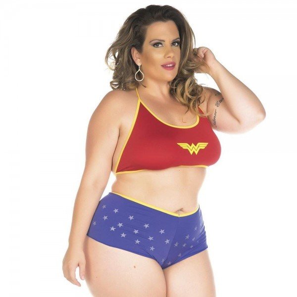 MINI MULHER MARAVILHA PLUS SIZE - PIMENTA SEXY MINI MULHER MARAVILHA PLUS SIZE - PIMENTA SEXY