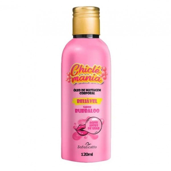 Óleo De Massagem Corporal Beijável 120Ml - Chiclé Mania - Sofisticatto