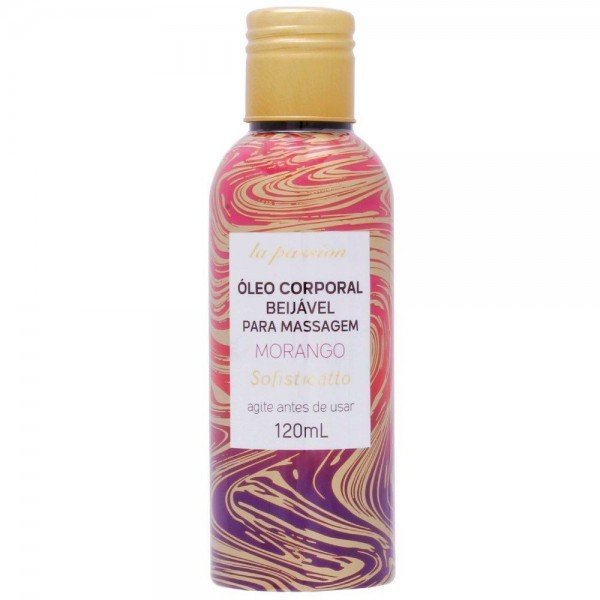 OLEO DE MASSAGEM BEIJÁVEL 120ML SOFISTICATTO - MORANGO OLEO DE MASSAGEM BEIJÁVEL 120ML SOFISTICATTO - MORANGO