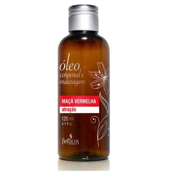 ÓLEO DE MASSAGEM CORPORAL 120ML FEITIÇOS - MAÇA VERMELHA ÓLEO DE MASSAGEM CORPORAL 120ML FEITIÇOS - MAÇA VERMELHA