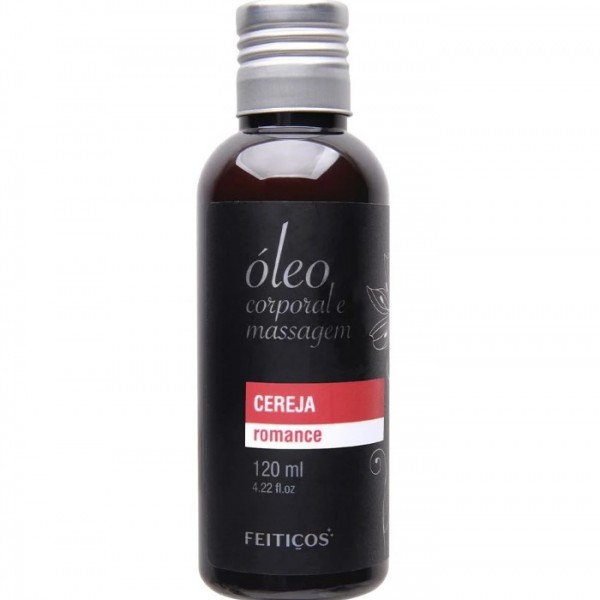 ÓLEO DE MASSAGEM CORPORAL 120ML FEITIÇOS - CEREJA