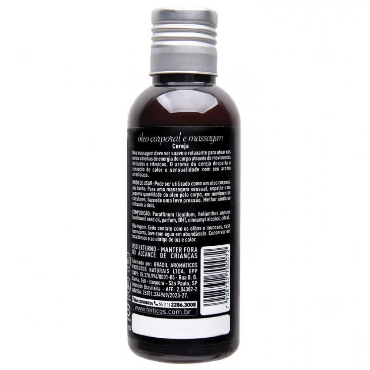 ÓLEO DE MASSAGEM CORPORAL 120ML FEITIÇOS - CEREJA ÓLEO DE MASSAGEM CORPORAL 120ML FEITIÇOS - CEREJA