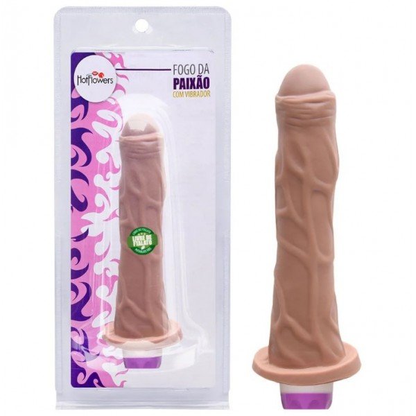 Protese Com Vibro Fogo Da Paixão 18,5 X 4,5 Hot Flowers Protese Com Vibro Fogo Da Paixão 18,5 X 4,5 Hot Flowers