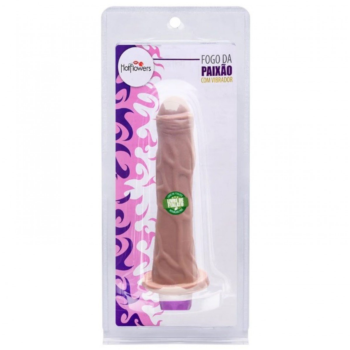 Protese Com Vibro Fogo Da Paixão 18,5 X 4,5 Hot Flowers Protese Com Vibro Fogo Da Paixão 18,5 X 4,5 Hot Flowers