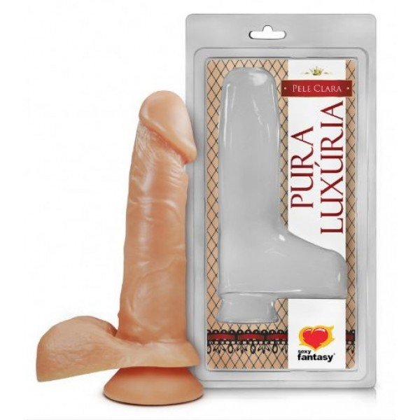 PÊNIS REALÍSTICO COM ESCROTO E VENTOSA – 16X3,2CM - PV008 PÊNIS REALÍSTICO COM ESCROTO E VENTOSA – 16X3,2CM - PV008