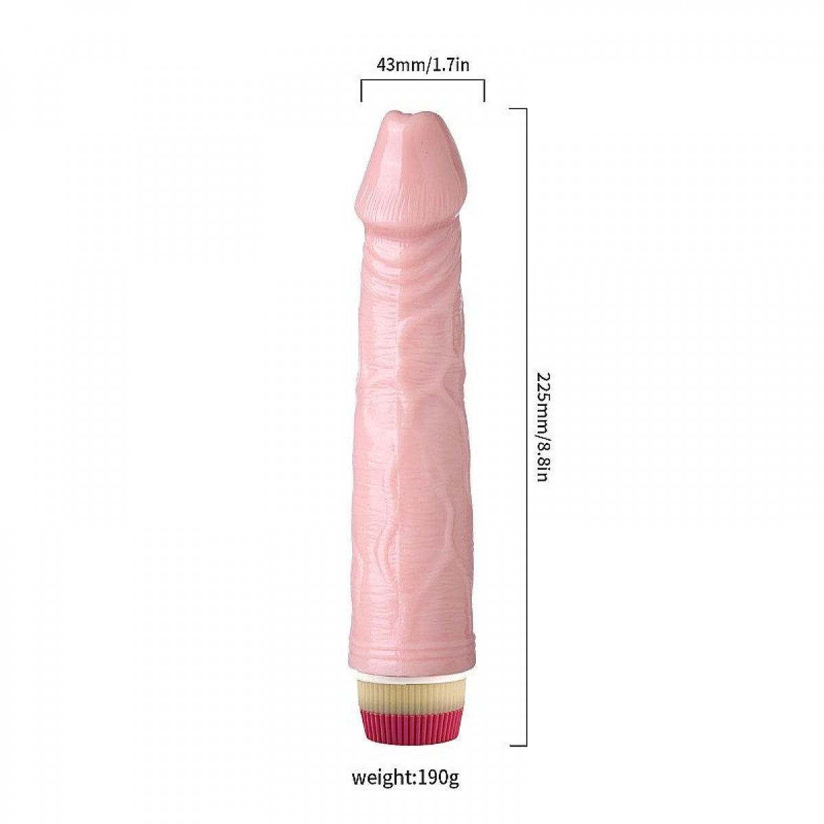 Pênis Realístico com Vibrador Rotativo à pilha - 22,5 x 4,3cm Pênis Realístico com Vibrador Rotativo à pilha - 22,5 x 4,3cm