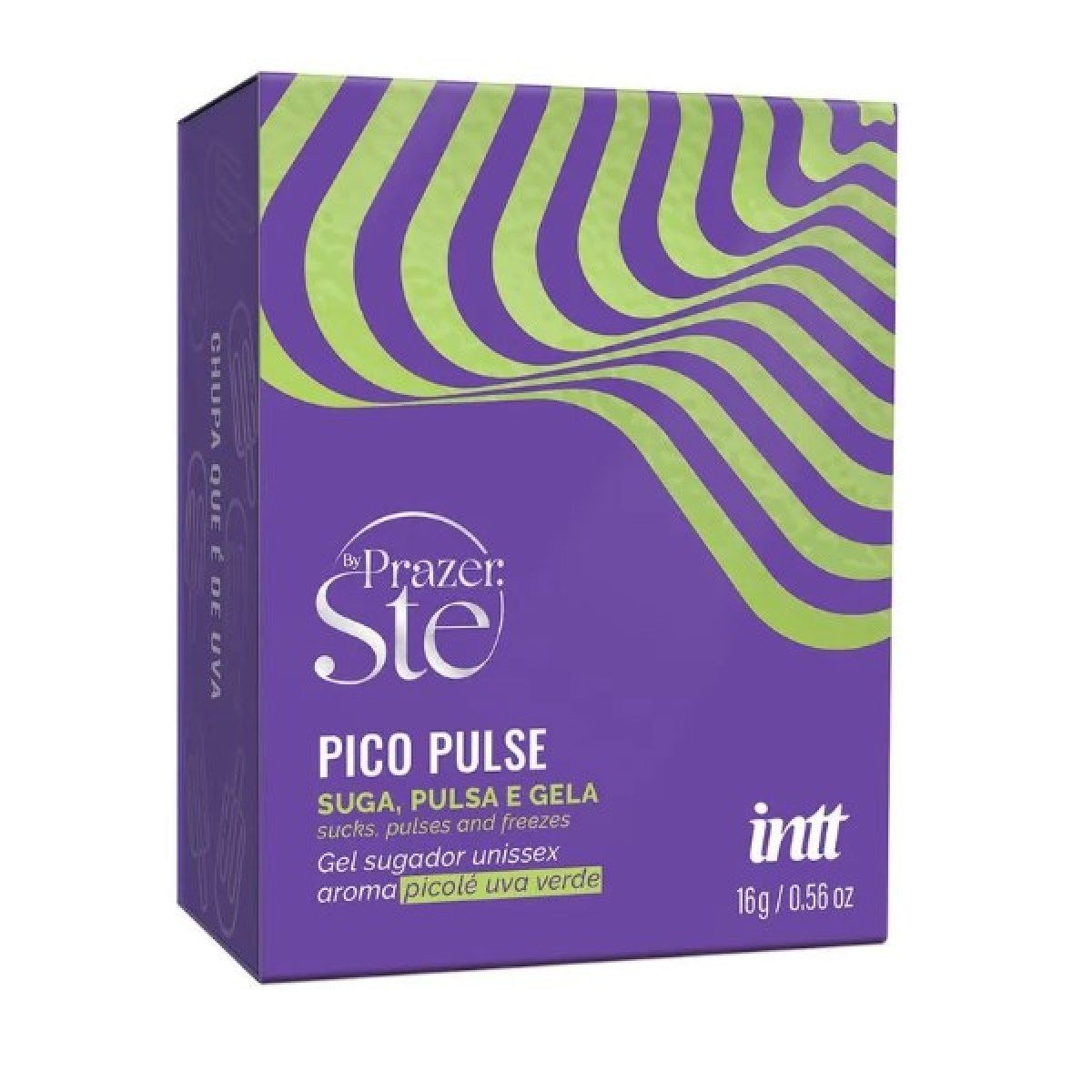 Pico Pulse Gel Sugador Unissex Suga Pulsa e Gela 16g Intt - Uva Verde Pico Pulse Gel Sugador Unissex Suga Pulsa e Gela 16g Intt - Uva Verde