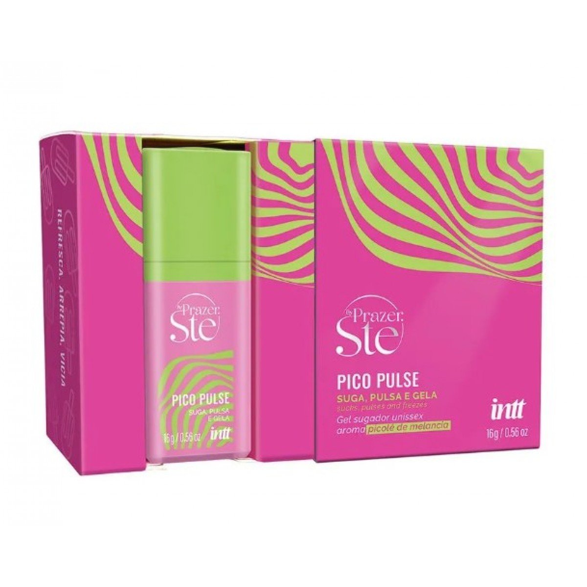 Pico Pulse Gel Sugador Unissex Suga Pulsa e Gela 16g Intt - Picolé de Melancia Pico Pulse Gel Sugador Unissex Suga Pulsa e Gela 16g Intt - Picolé de Melancia