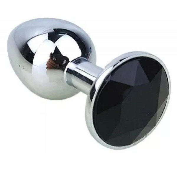 PLUG ANAL DE METAL COM PEDRA - Tamanho P PLUG ANAL DE METAL COM PEDRA - Tamanho P
