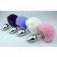 Plug Anal em Aço Pompom de Coelho - ROXO - Chamas do Prazer Sex Shop Plug Anal em Aço Pompom de Coelho - ROXO - Chamas do Prazer Sex Shop