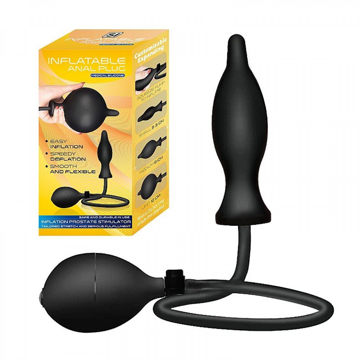 Plug Anal Inflável - 11,5 cm x 3,5 cm - SI Plug Anal Inflável - 11,5 cm x 3,5 cm - SI
