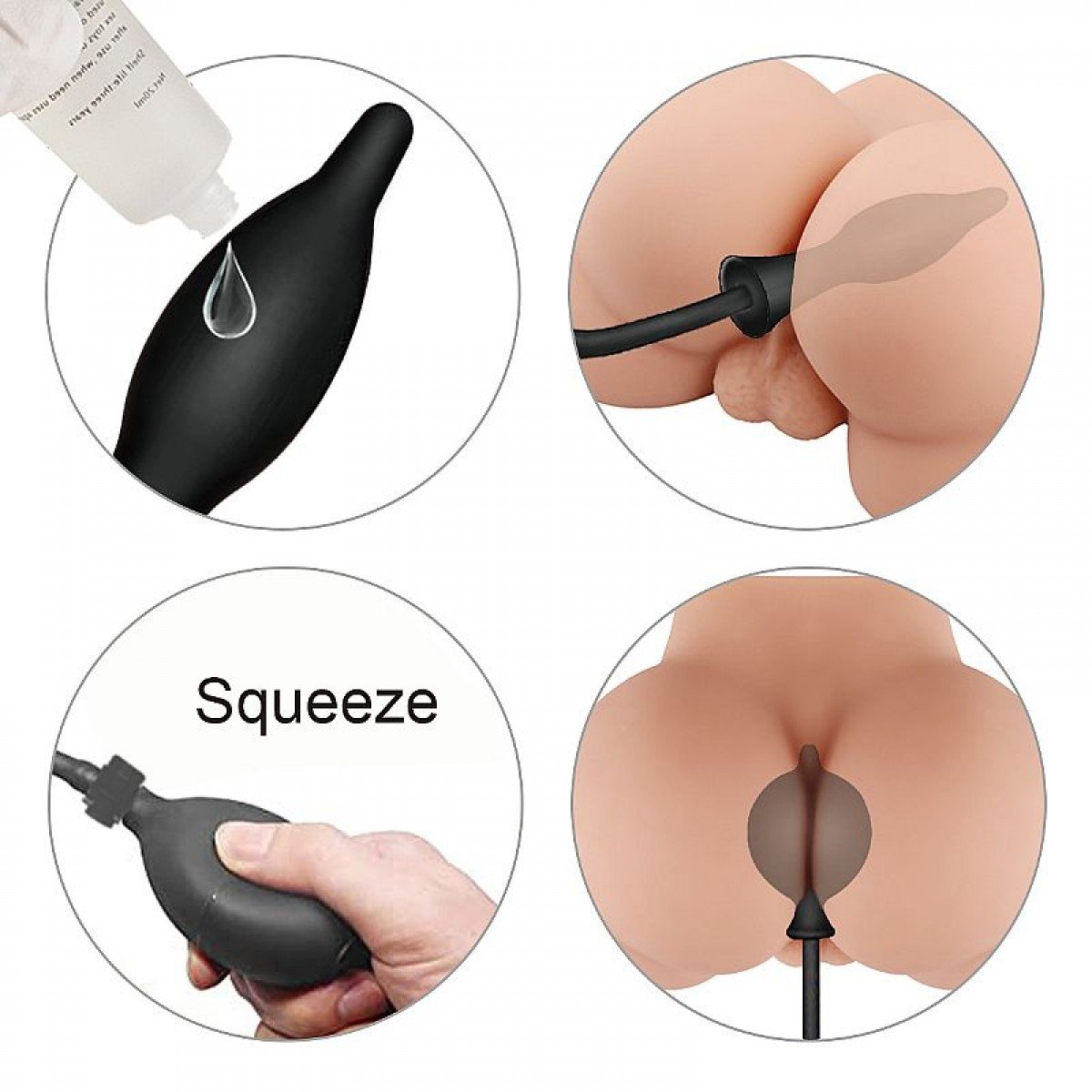 Plug Anal Inflável - 11,5 cm x 3,5 cm - SI Plug Anal Inflável - 11,5 cm x 3,5 cm - SI