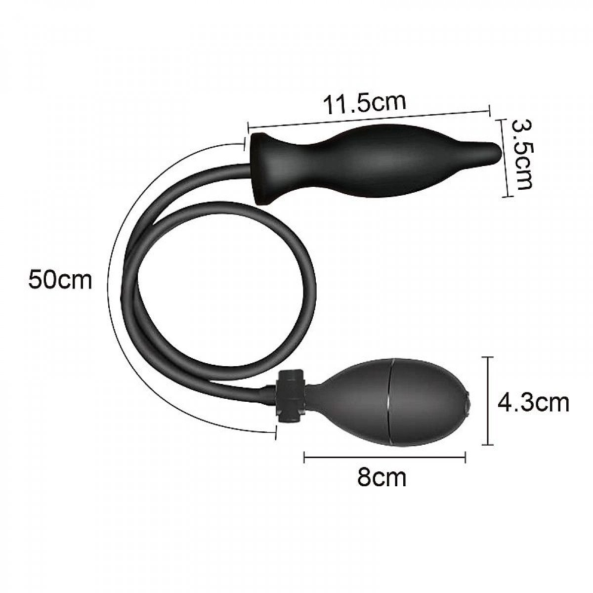 Plug Anal Inflável - 11,5 cm x 3,5 cm - SI Plug Anal Inflável - 11,5 cm x 3,5 cm - SI