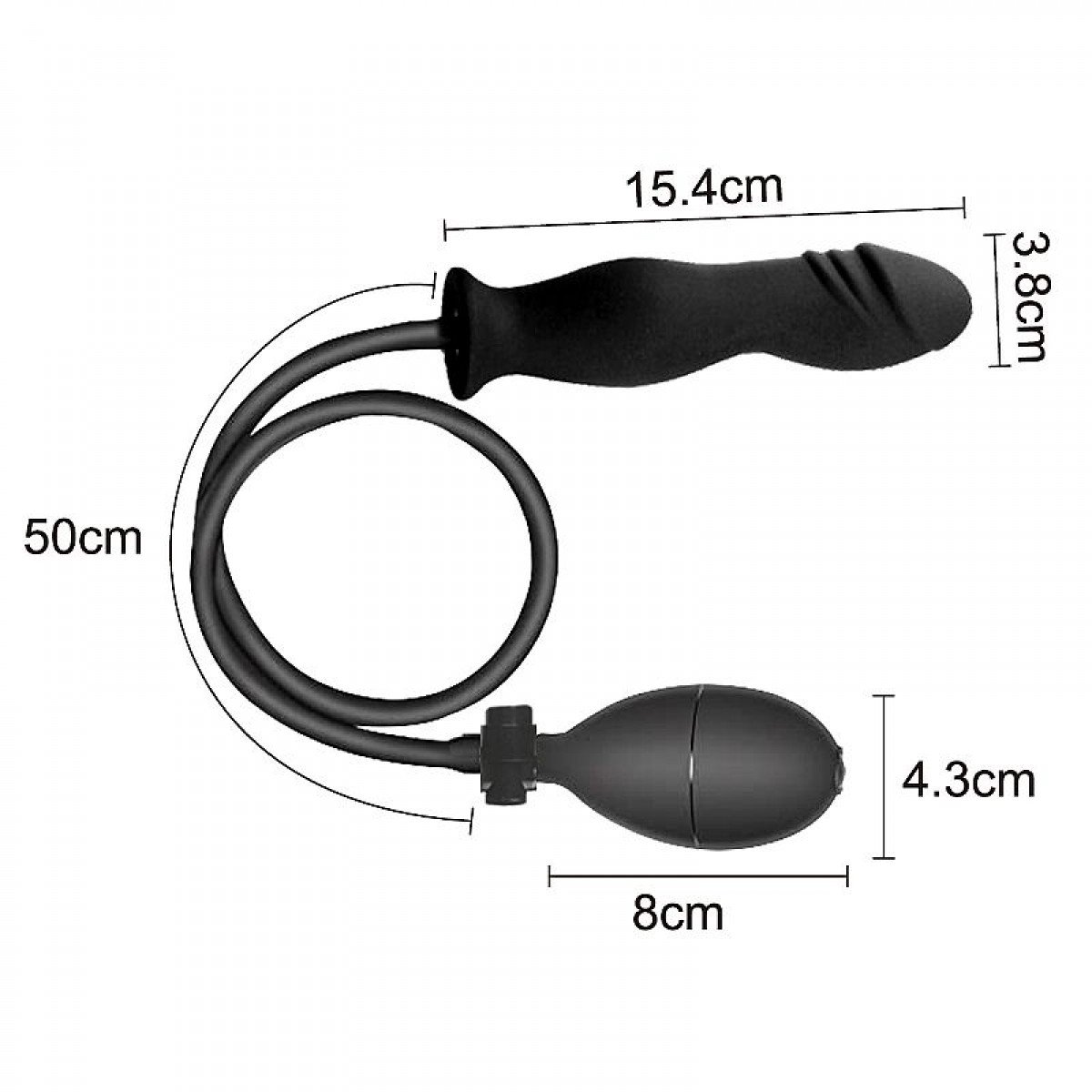 Plug Anal Inflável - 15,4 cm x 3,8 cm - SI Plug Anal Inflável - 15,4 cm x 3,8 cm - SI