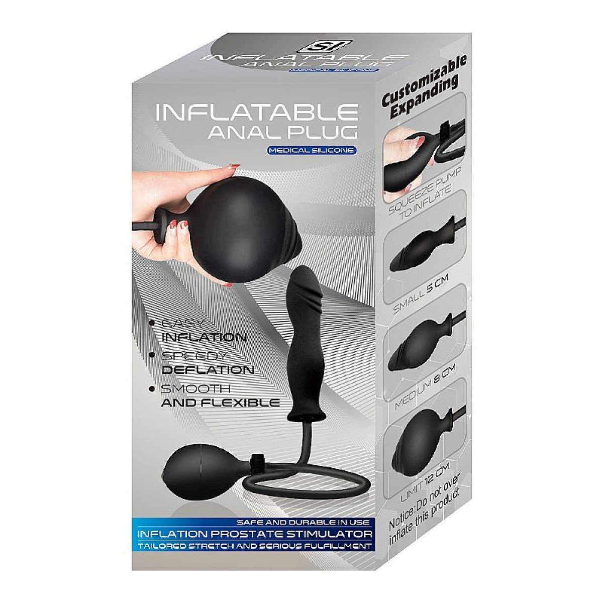 Plug Anal Inflável - 15,4 cm x 3,8 cm - SI Plug Anal Inflável - 15,4 cm x 3,8 cm - SI