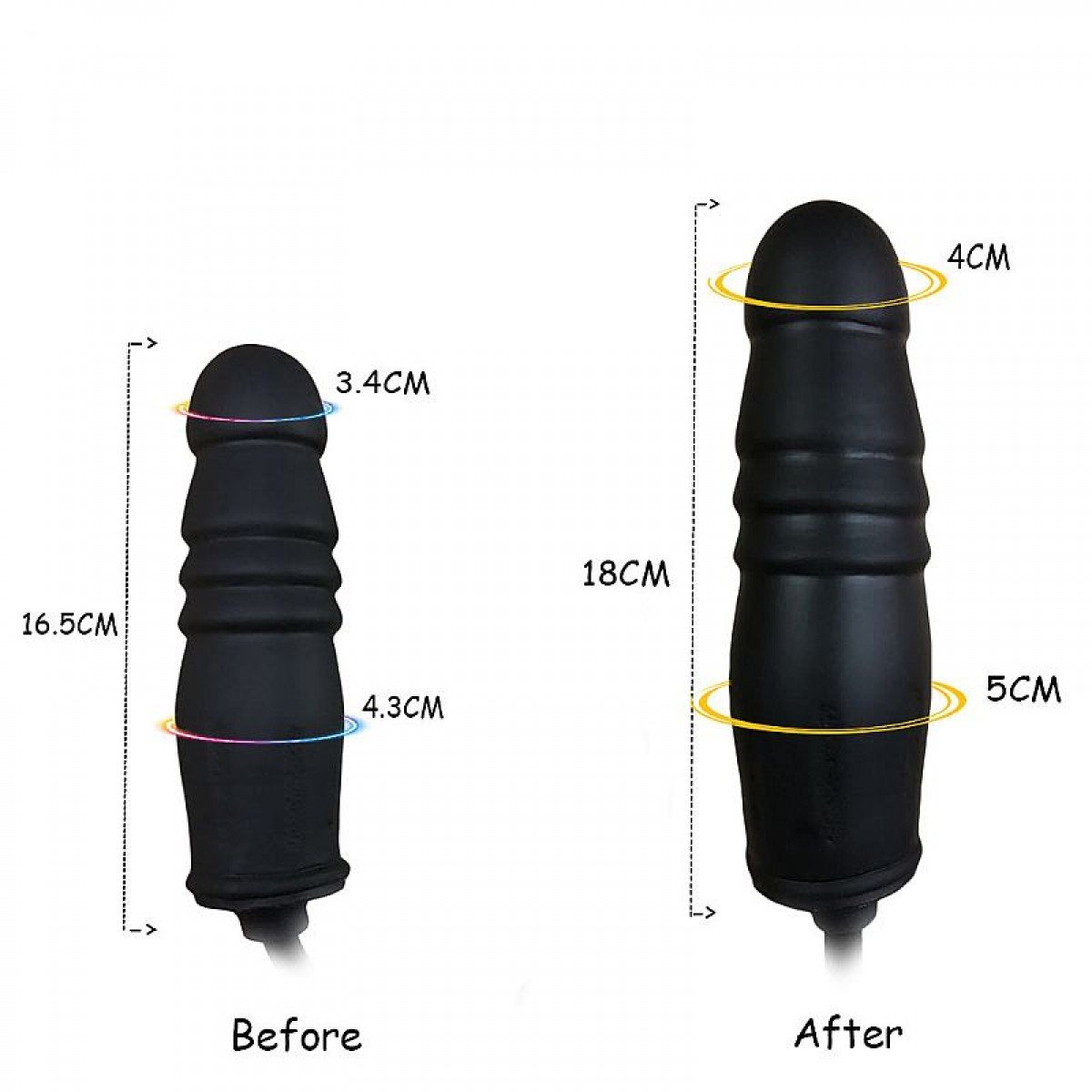 Plug Anal Silicone Inflável - 16.5 X 4.3 - SI Plug Anal Silicone Inflável - 16.5 X 4.3 - SI