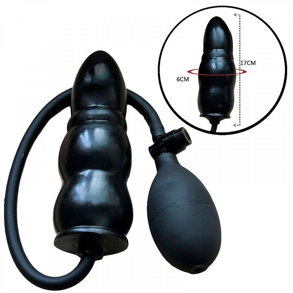 Plug Anal Escalonado - Silicone Inflável - 15.5 X 5.0 - SI