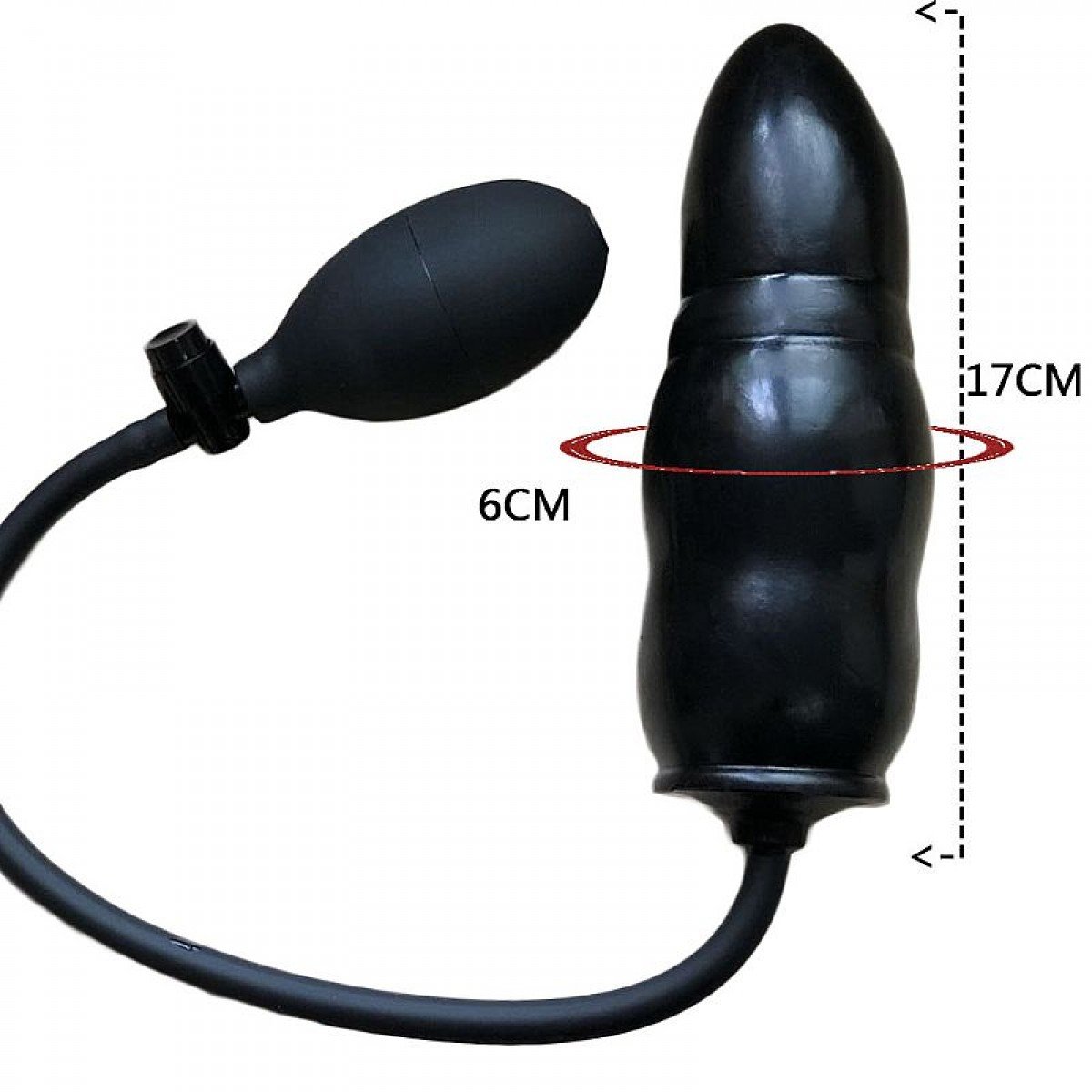 Plug Anal Escalonado - Silicone Inflável - 15.5 X 5.0 - SI