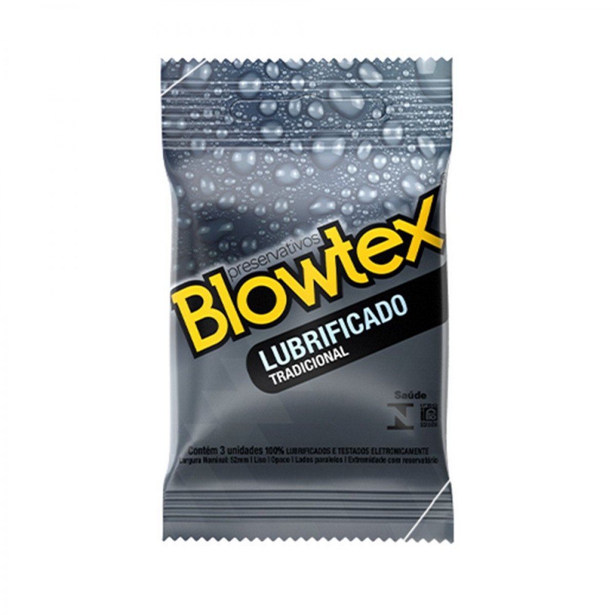 PRESERVATIVO TRADUCIONAL LUBRIFICADO 3 UNIDADES BLOWTEX - Chamas do Prazer Sex Shop