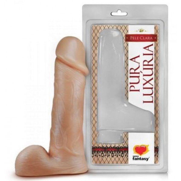 Prótese Maciça Com Escroto 18 X 4,4cm Sexy Fantasy - PA020 Prótese Maciça Com Escroto 18 X 4,4cm Sexy Fantasy - PA020