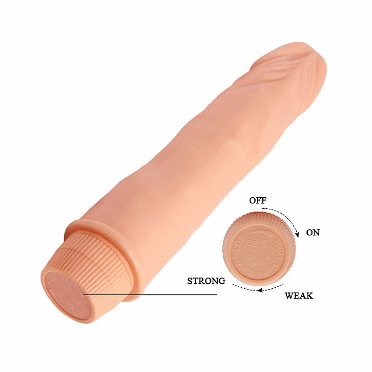Prótese Realístico com Vibro  19 x 4,5 cm - Chamas do Prazer Sex Shop