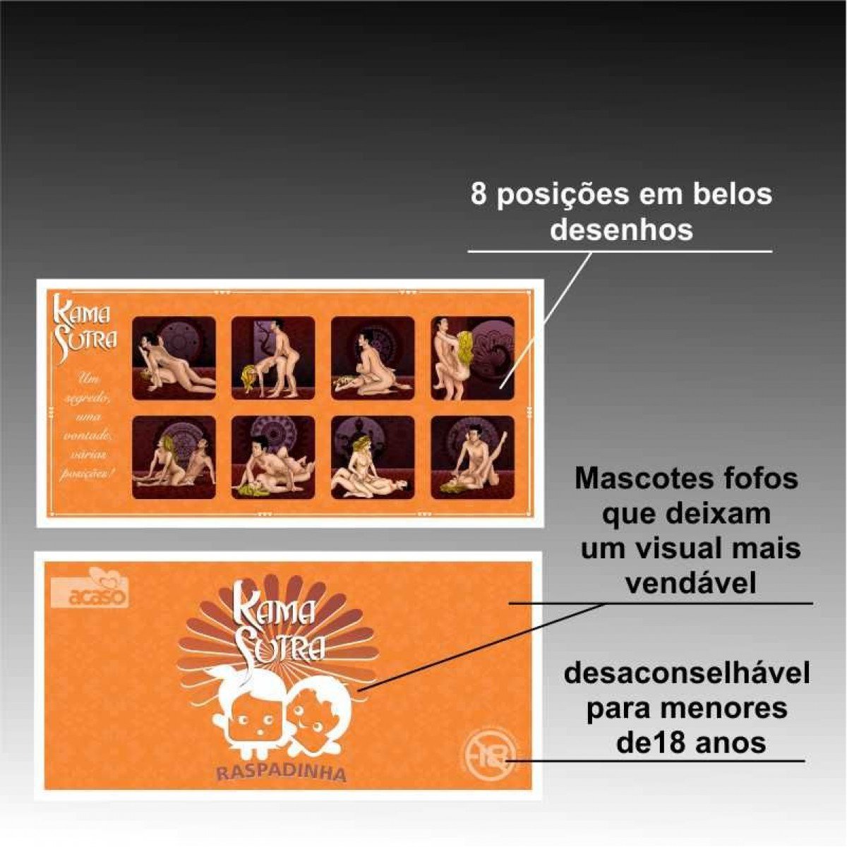 RASPADINHA KAMA SUTRA UNIDADE - Chamas do Prazer Sex Shop RASPADINHA KAMA SUTRA UNIDADE - Chamas do Prazer Sex Shop