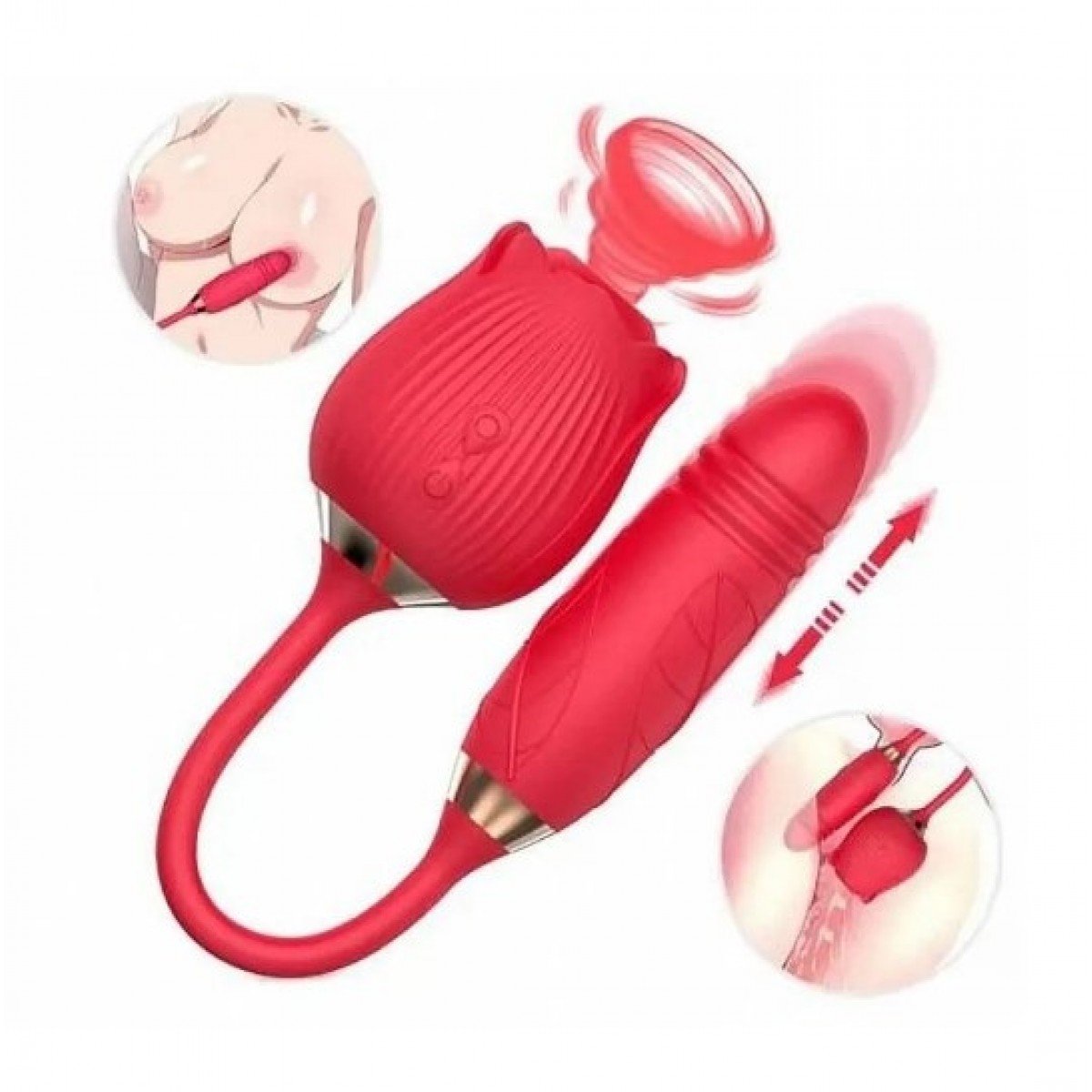SOPHIE VIBRADOR FORMATO DE ROSA COM 7 MODOS DE VIBRAÇÃO, VAI E VEM E PULSAÇÃO - SEXY IMPORT SOPHIE VIBRADOR FORMATO DE ROSA COM 7 MODOS DE VIBRAÇÃO, VAI E VEM E PULSAÇÃO - SEXY IMPORT
