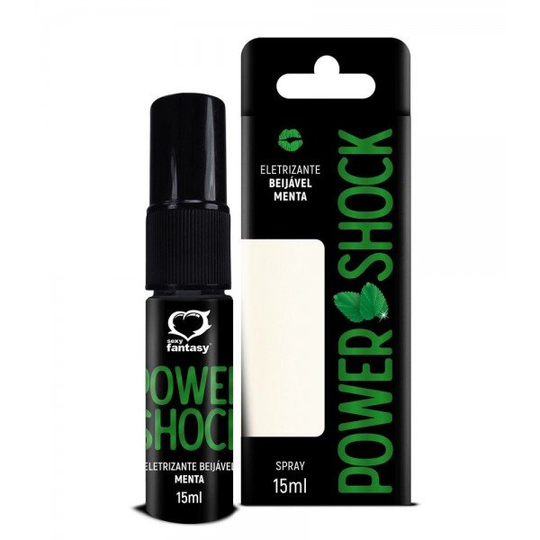 SPRAY POWER SHOCK GEL ELETRIZANTE BEIJÁVEL 15ML SEXY FANTASY - MENTA SPRAY POWER SHOCK GEL ELETRIZANTE BEIJÁVEL 15ML SEXY FANTASY - MENTA