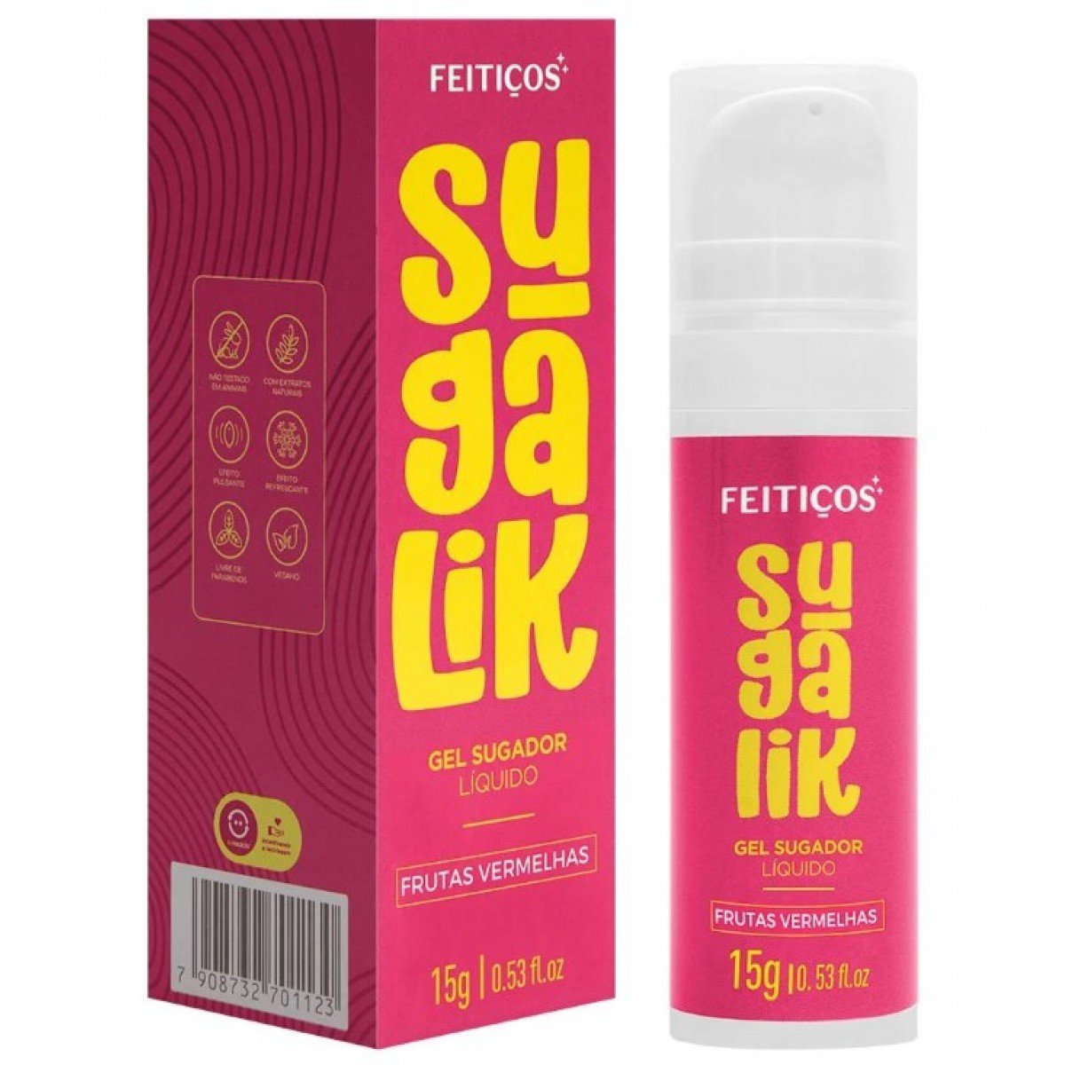 Sugalik Sugador Pulsador Líquido 15G Feitiços - Frutas Vermelhas Sugalik Sugador Pulsador Líquido 15G Feitiços - Frutas Vermelhas
