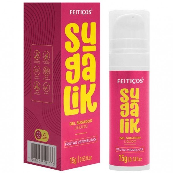 Sugalik Sugador Pulsador Líquido 15G Feitiços - Frutas Vermelhas