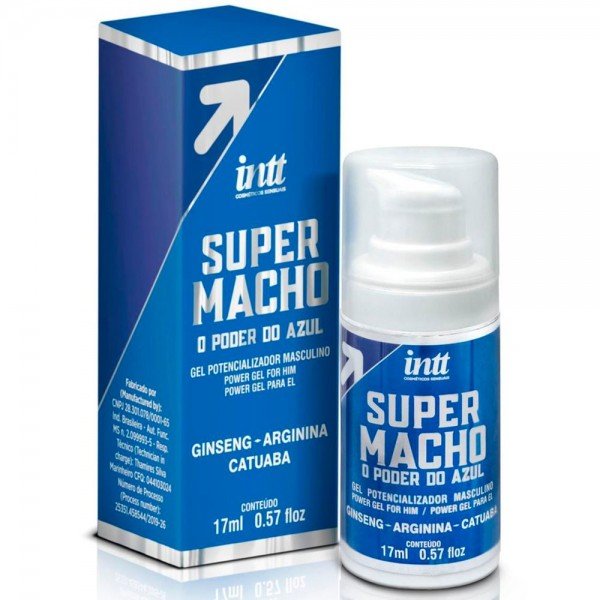 SUPER MACHO O PODER DO AZUL GEL MASCULINO 17ML INTT SUPER MACHO O PODER DO AZUL GEL MASCULINO 17ML INTT