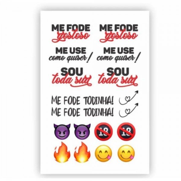 TATUAGEM ÉROTICA FRASES OUSADAS ADESIVA DELICIOUS TATUAGEM ÉROTICA FRASES OUSADAS ADESIVA DELICIOUS