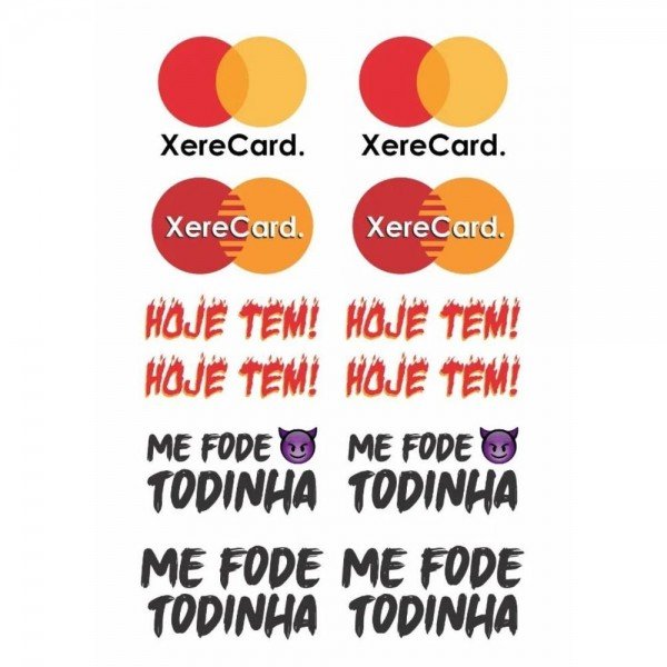 TATUAGEM ÉROTICA XERECARD E OUTRAS FRASES ADESIVA TATUAGEM ÉROTICA XERECARD E OUTRAS FRASES ADESIVA