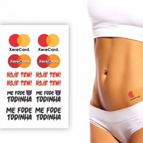 TATUAGEM ÉROTICA XERECARD E OUTRAS FRASES ADESIVA