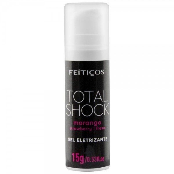 TOTAL SHOCK GEL ELETRIZANTE BEIJÁVEL 15G FEITIÇOS - MORANGO TOTAL SHOCK GEL ELETRIZANTE BEIJÁVEL 15G FEITIÇOS - MORANGO