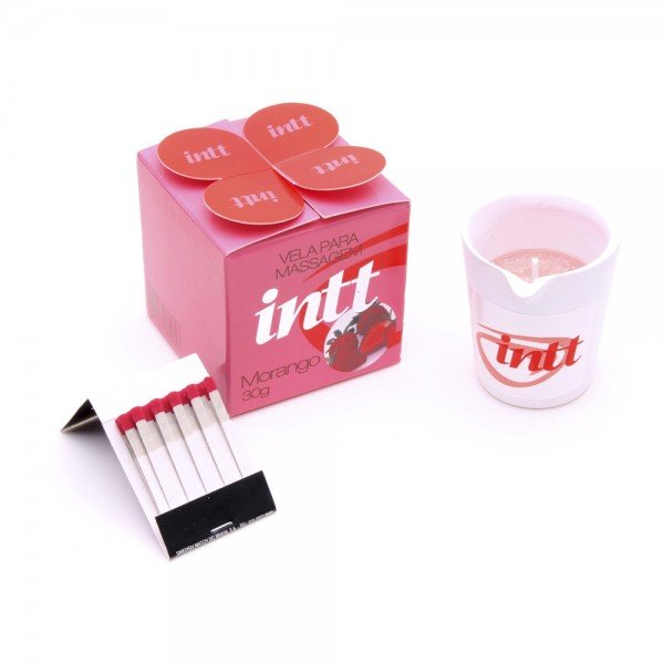 VELA BEIJÁVEL AROMATIZADA 30G INTT - MORANGO VELA BEIJÁVEL AROMATIZADA 30G INTT - MORANGO