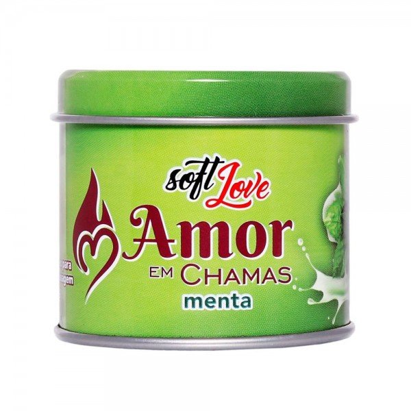 VELA BEIJÁVEL HOT 50G AMOR EM CHAMAS SOFT LOVE - MENTA VELA BEIJÁVEL HOT 50G AMOR EM CHAMAS SOFT LOVE - MENTA