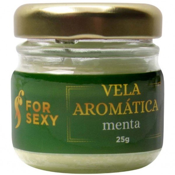 Vela Aromática Massagem Beijável 25G For Sexy - MENTA  Vela Aromática Massagem Beijável 25G For Sexy - MENTA