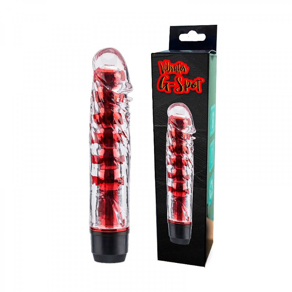 Vibrador ao estilo Personal com Capa Texturizada Pênis- Vermelho - Chamas do Prazer Sex Shop