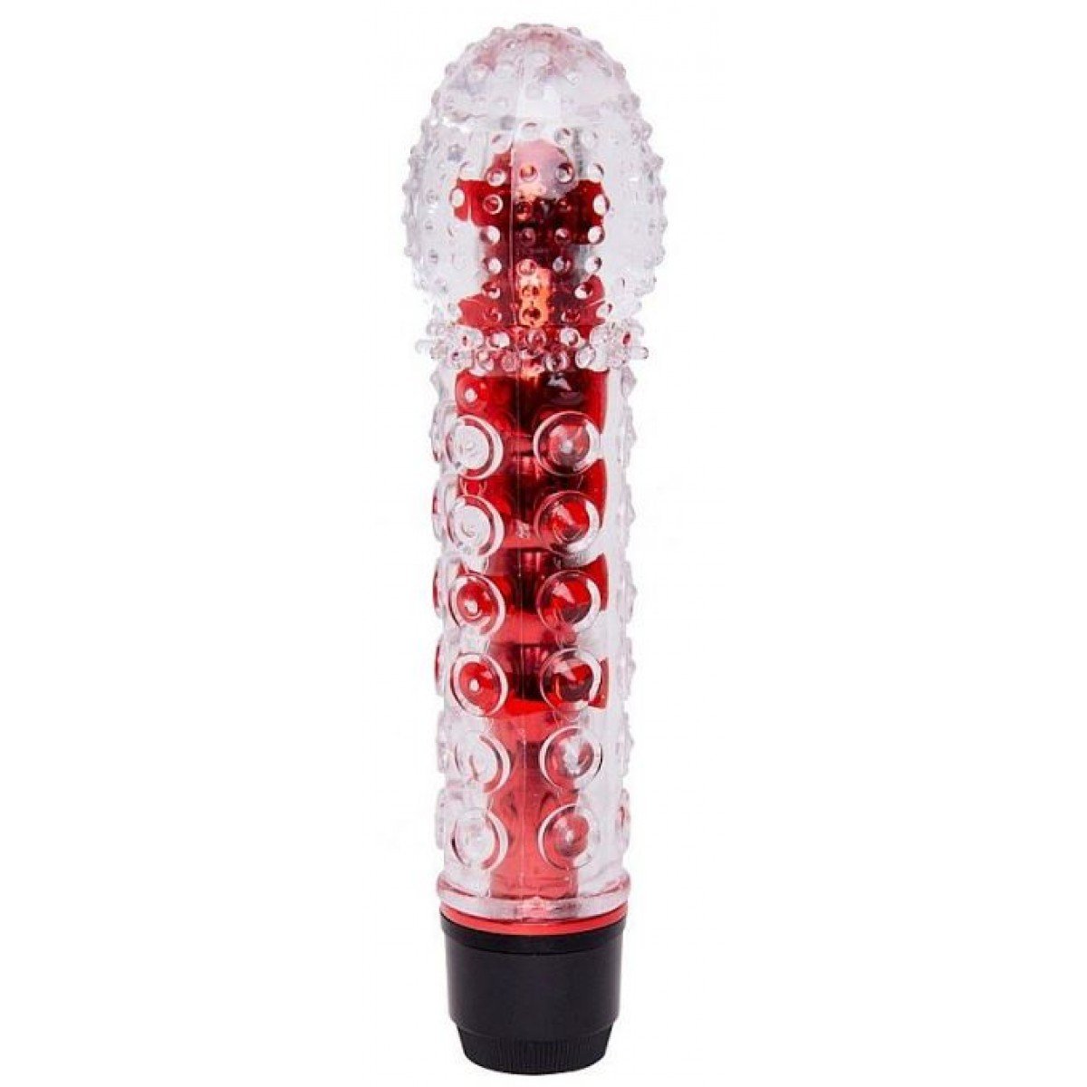 Vibrador ao estilo Personal com Capa Texturizada - Vermelha - Chamas do Prazer Sex Shop