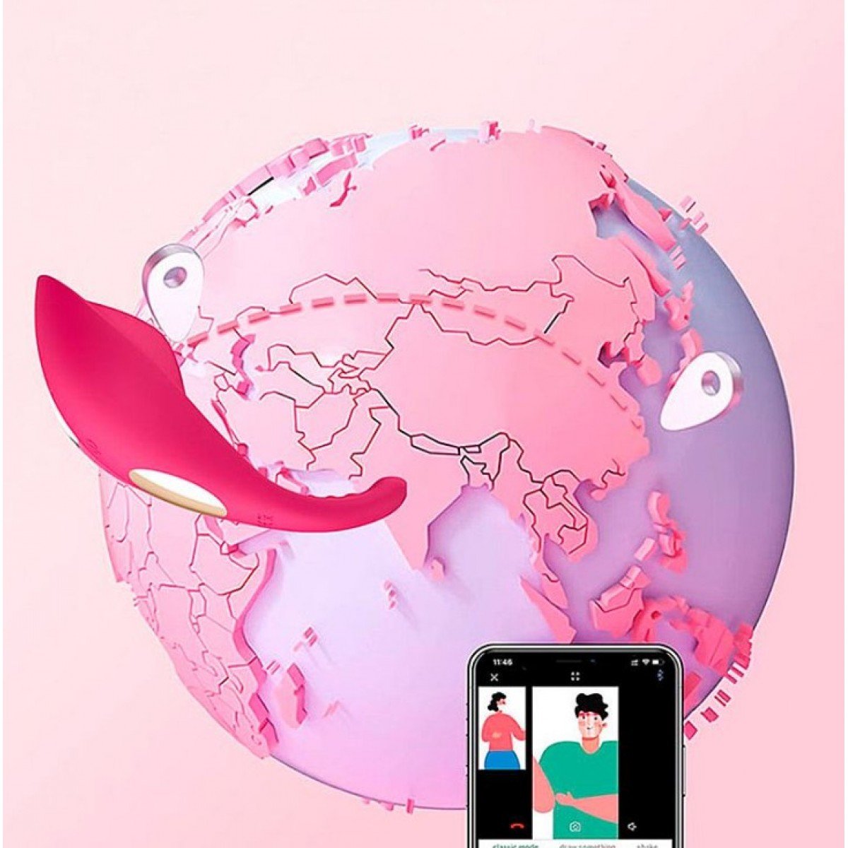 Vibrador de calcinha - Niami - À Longa distância - App - SI