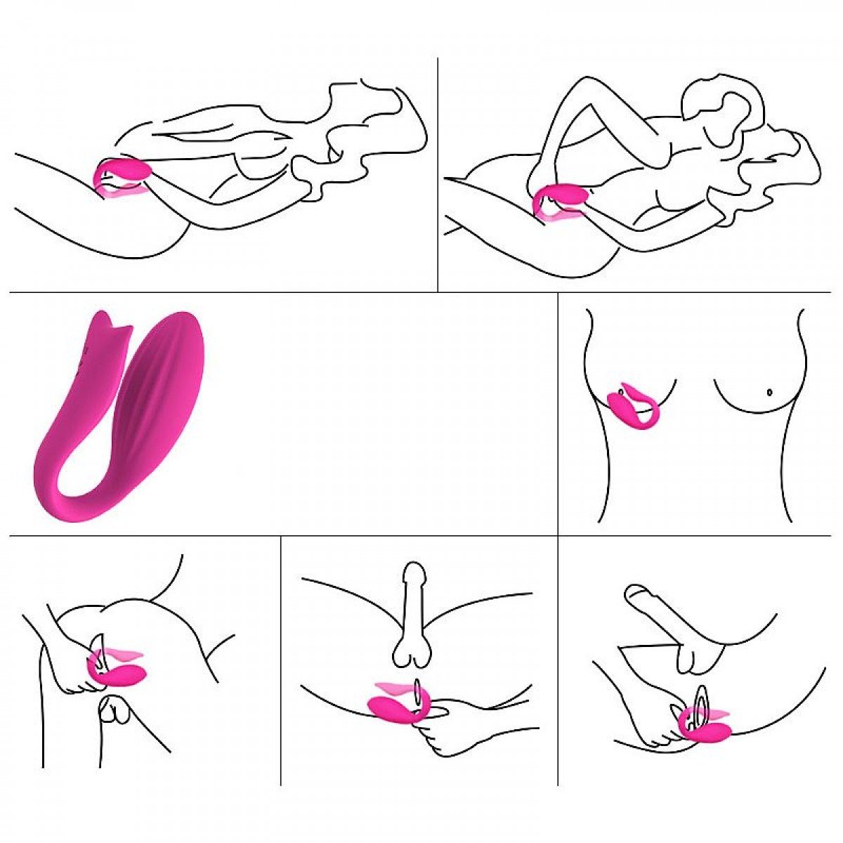 Vibrador de Casal com controle Remoto - Ariel - SI - Chamas do Prazer Sex Shop