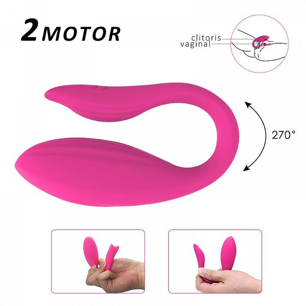 Vibrador de Casal com controle Remoto - Ariel - SI - Chamas do Prazer Sex Shop