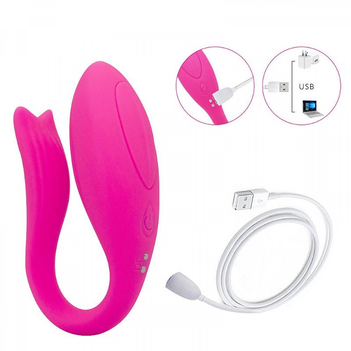 Vibrador de Casal com controle Remoto - Ariel - SI - Chamas do Prazer Sex Shop