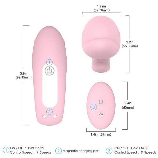 Vibrador de Casal Golfinho Recarregável Com controle - Winter-RTC - S-Hande - Rosa Vibrador de Casal Golfinho Recarregável Com controle - Winter-RTC - S-Hande - Rosa