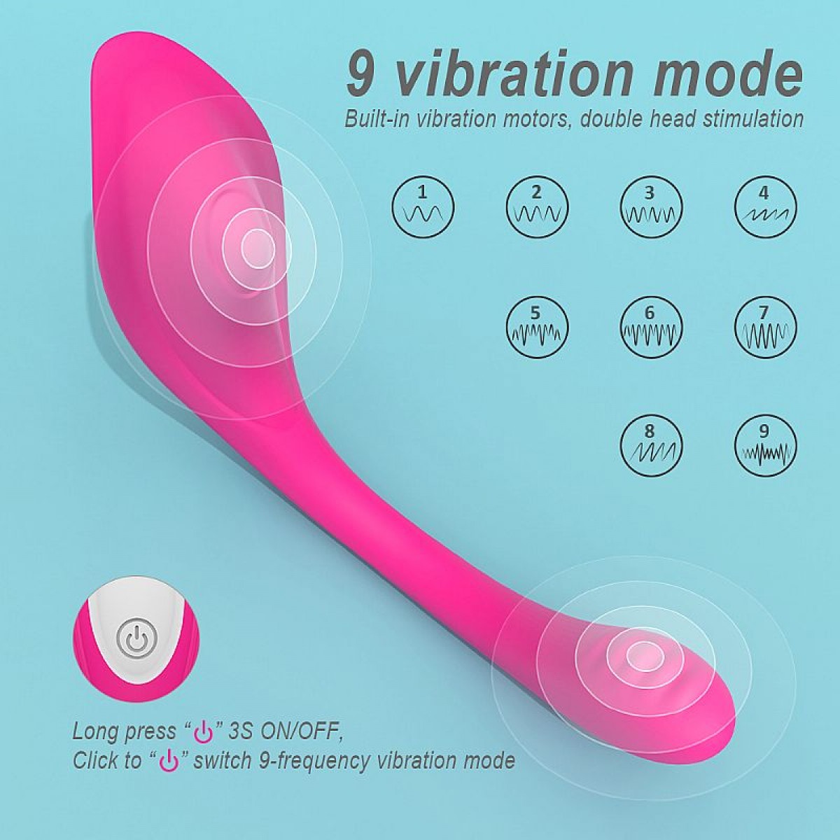 Vibrador de Casal Recarregável - Ribbon Pro - S - Hande - Pink - Chamas do Prazer Sex Shop